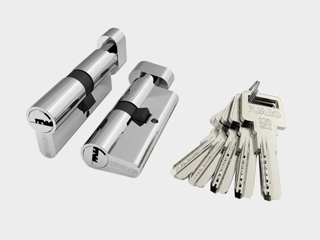 Цилиндровый механизм из алюминия «ключ-вертушка» с 5 ключами в комплекте Краснодар